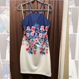 GUESS Floral Print Mini Dress